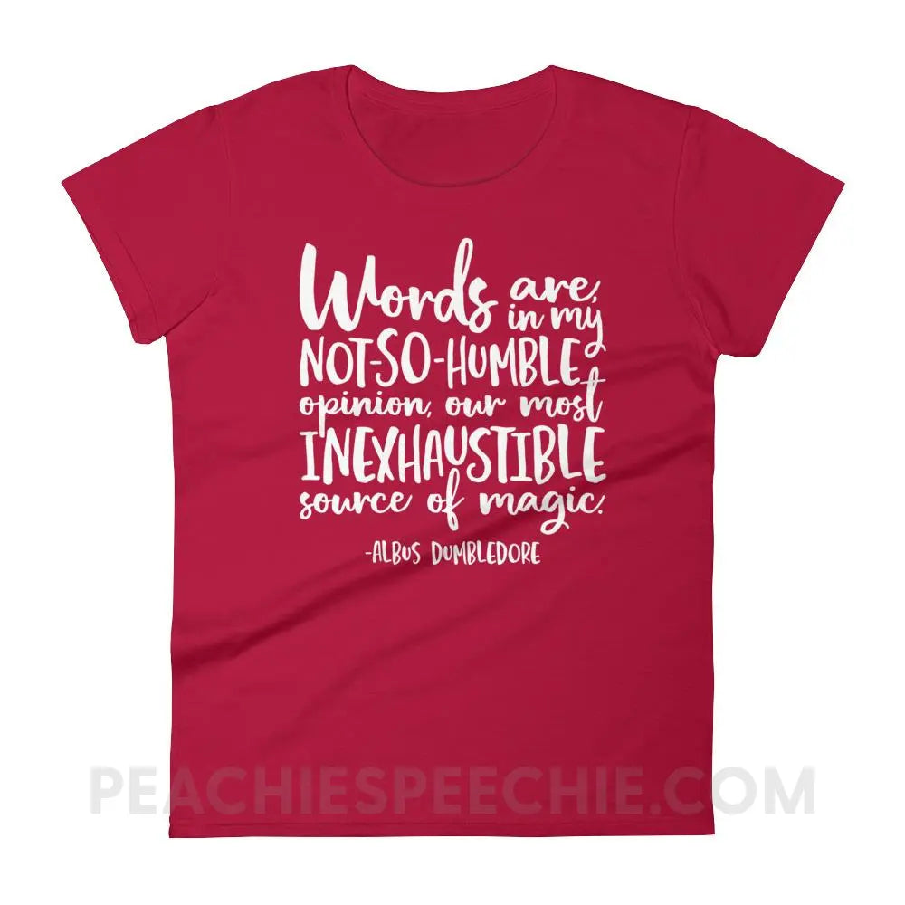 Magic Quote Women’s Trendy Tee - Red / S T-Shirts & Tops peachiespeechie.com