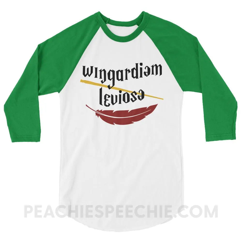 Magic Spell Baseball Tee - White/Kelly / XS T-Shirts & Tops peachiespeechie.com
