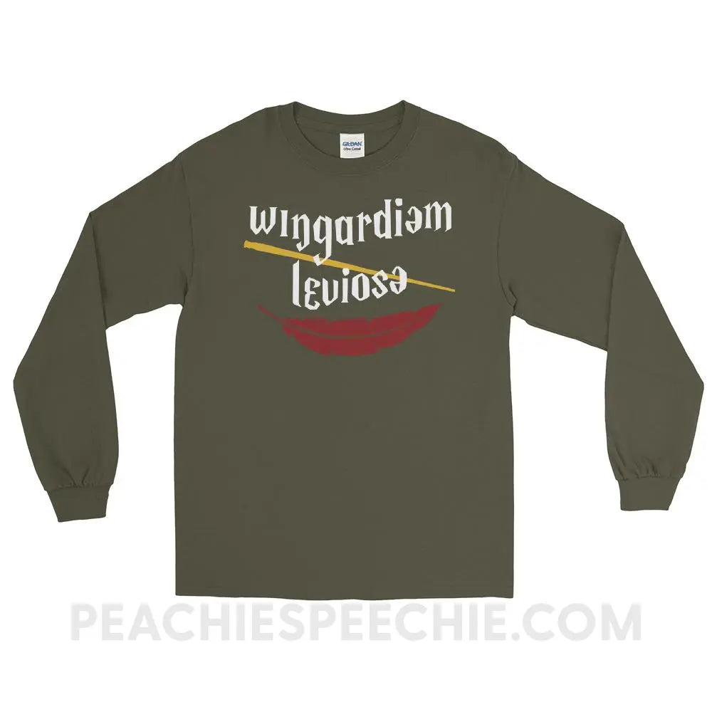 Magic Spell Long Sleeve Tee - Military Green / S - T-Shirts & Tops peachiespeechie.com