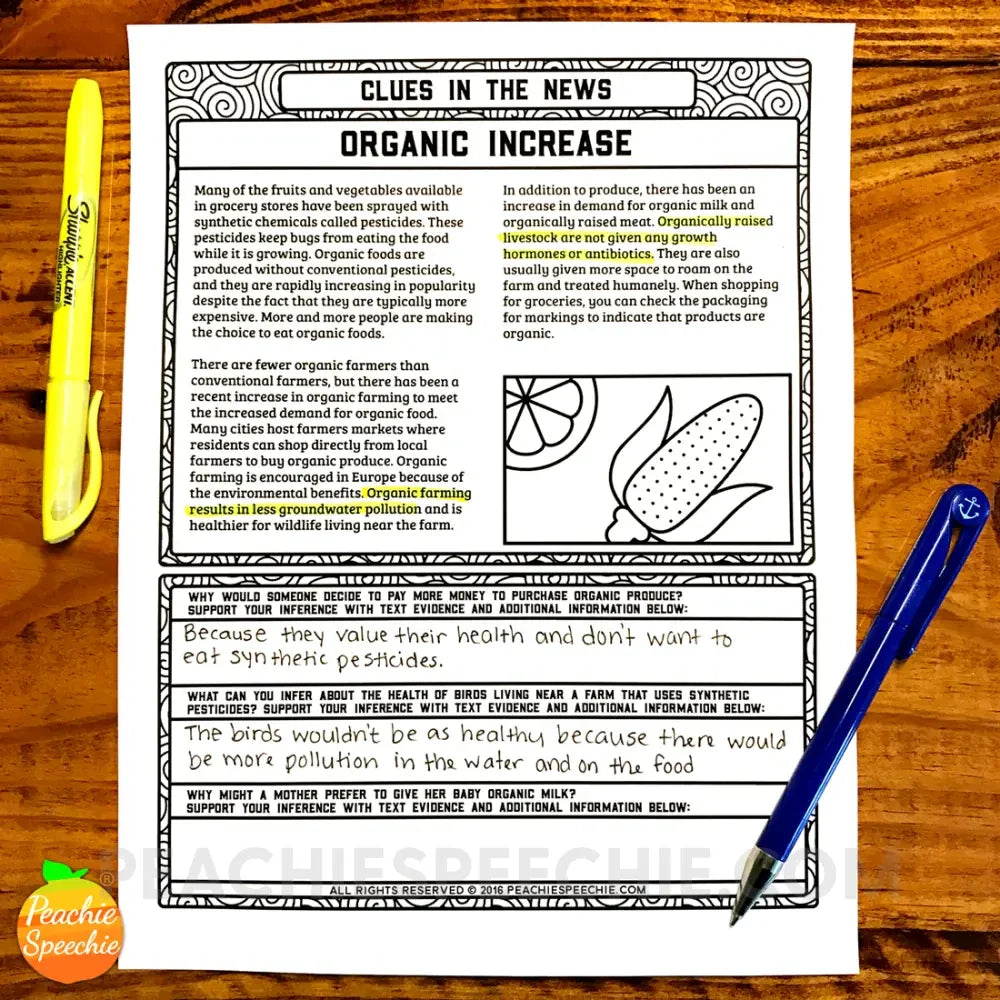 I Can Make Inferences Using Text Evidence: No-Prep Workbook - Materials peachiespeechie.com