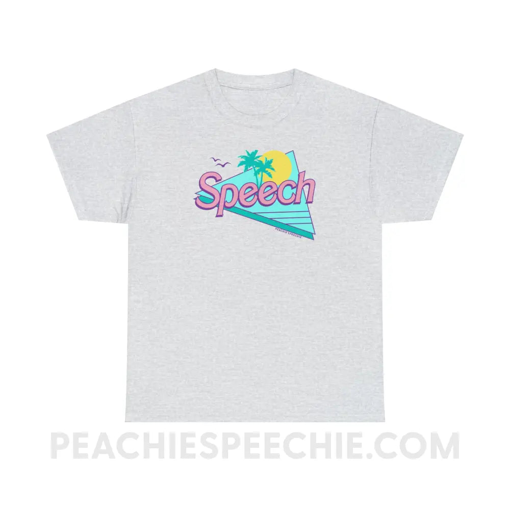 Malibu Speech Basic Tee - Ash / S - T-Shirt peachiespeechie.com