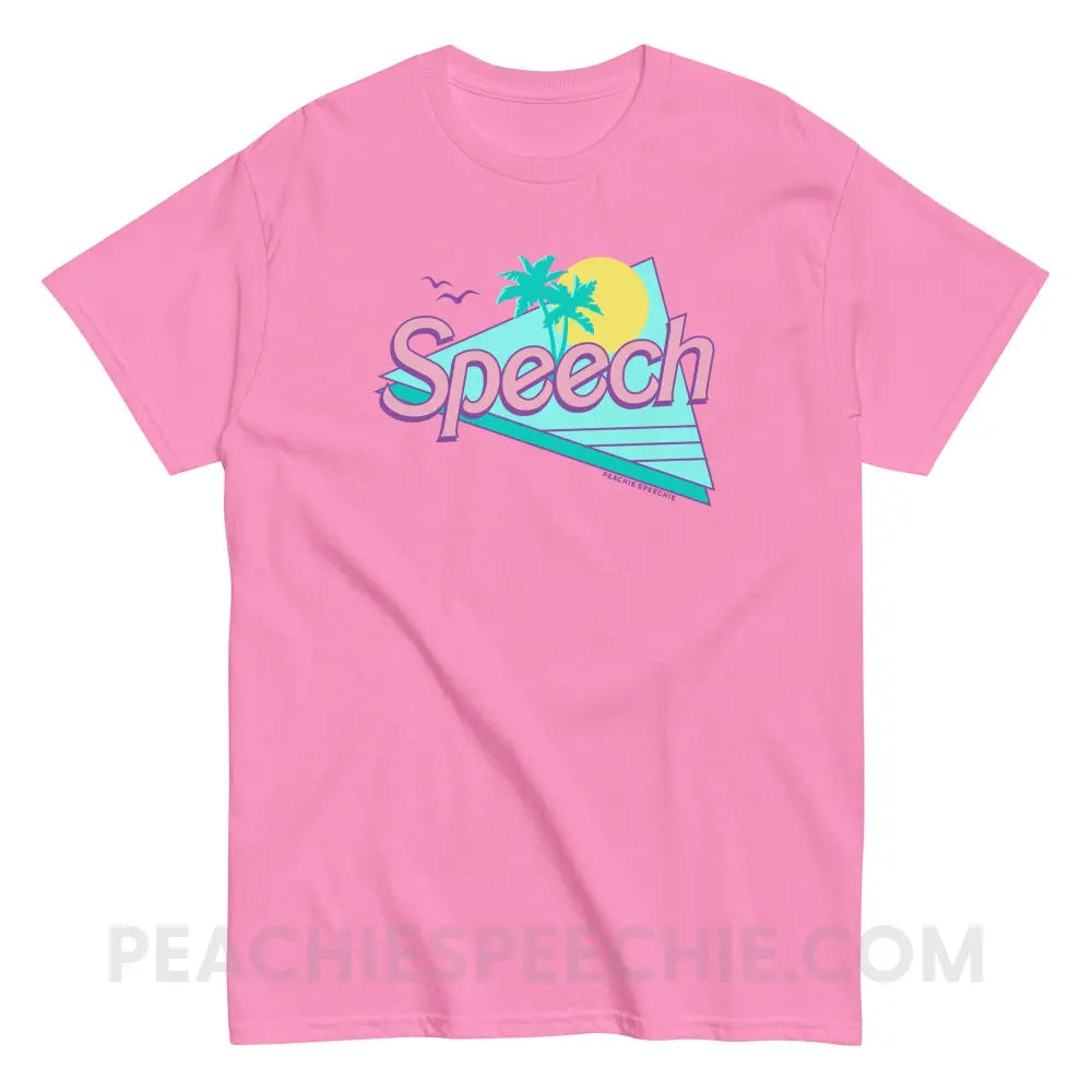 Malibu Speech Basic Tee - Azalea / S - T-Shirt peachiespeechie.com