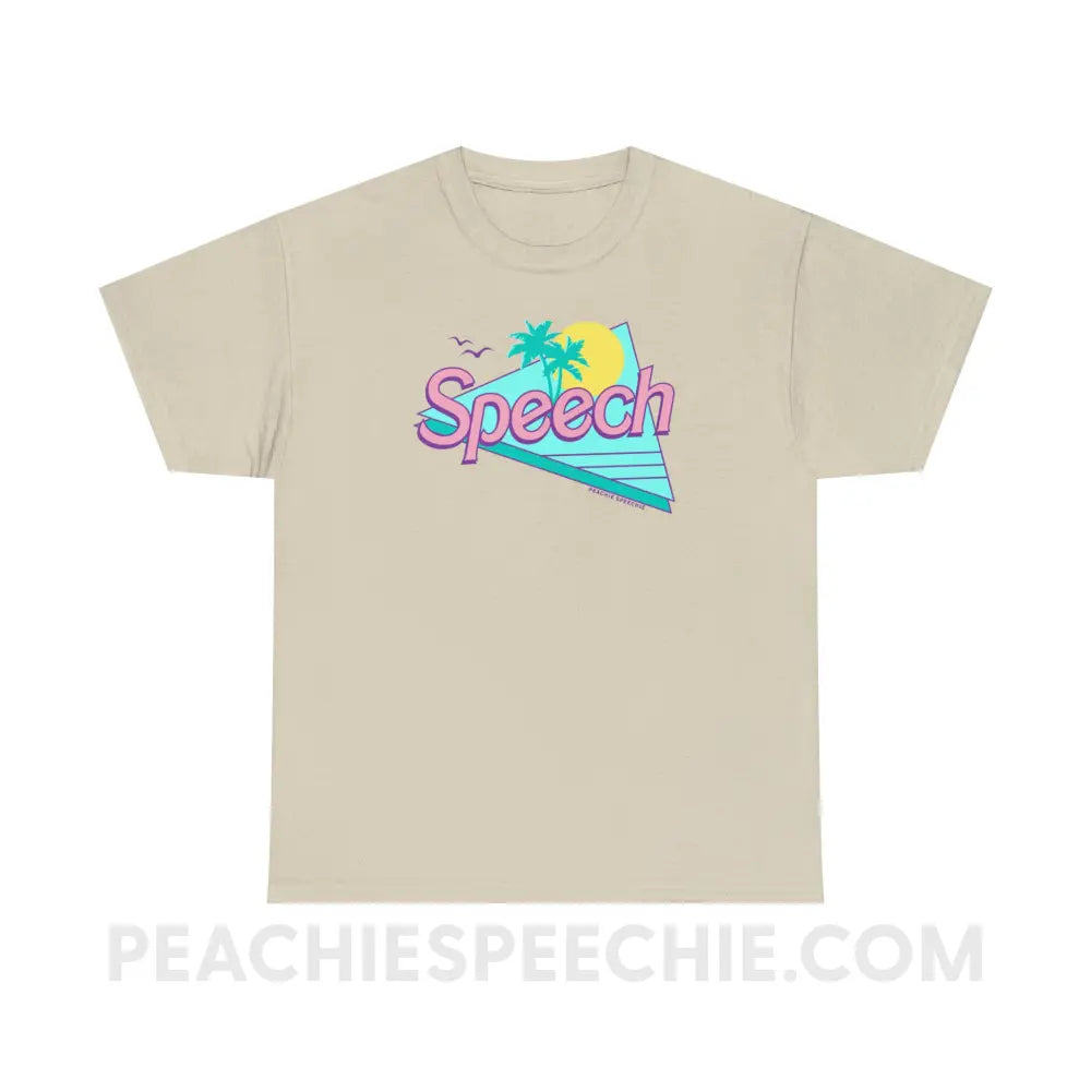 Malibu Speech Basic Tee - Sand / S - T-Shirt peachiespeechie.com