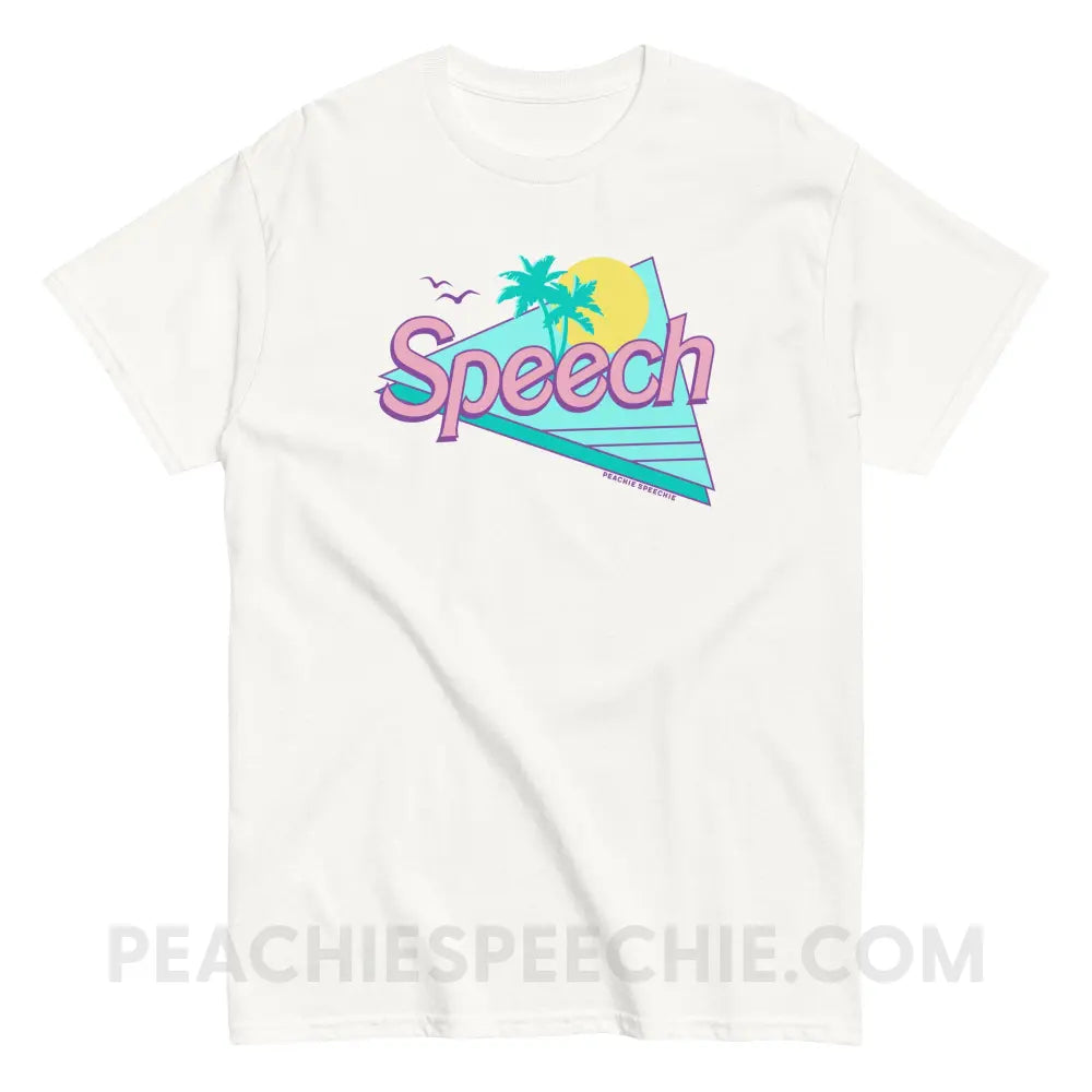 Malibu Speech Basic Tee - White / S - T-Shirt peachiespeechie.com