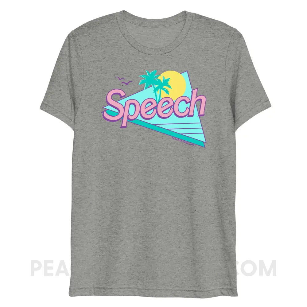 Malibu Speech Tri-Blend Tee - Athletic Grey Triblend / XS - peachiespeechie.com