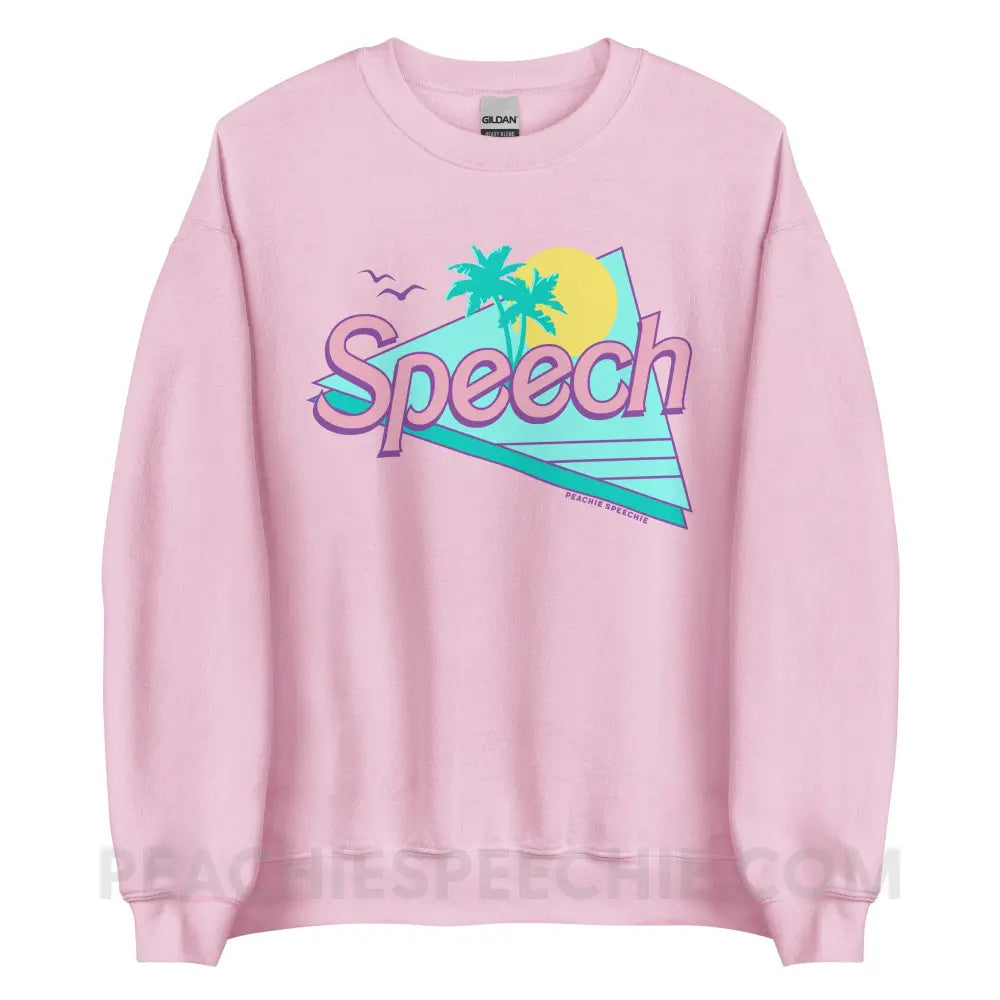 Malibu Speech Classic Sweatshirt - Light Pink / S - peachiespeechie.com