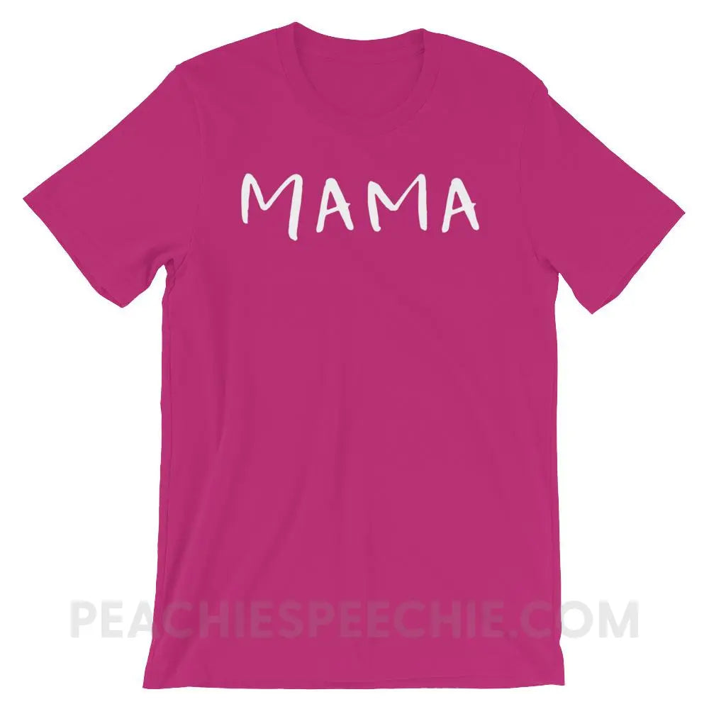 Mama (of a reduplicated babbler) Premium Soft Tee - Berry / S - T-Shirts & Tops peachiespeechie.com