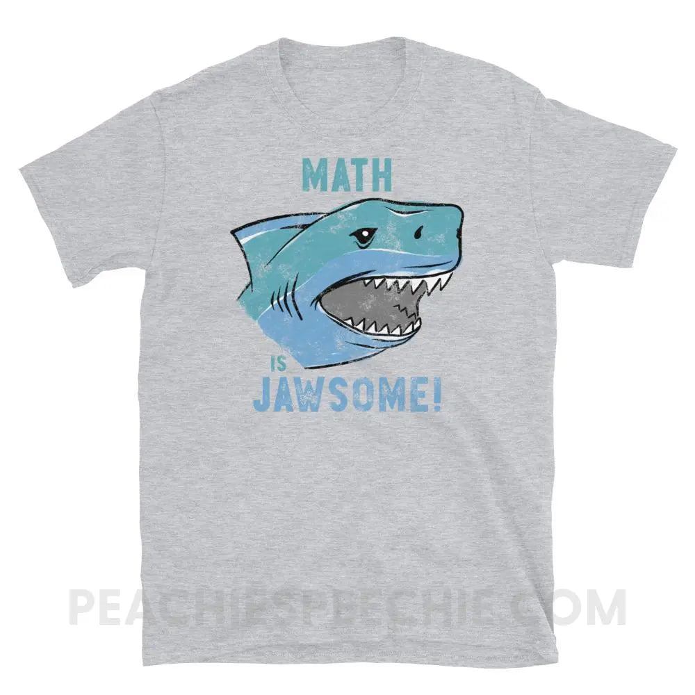 Math is Jawsome Classic Tee - Sport Grey / S - T-Shirts & Tops peachiespeechie.com