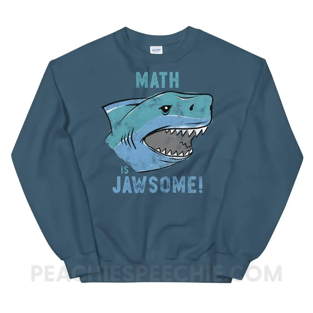 Math is Jawsome Classic Sweatshirt - Indigo Blue / S Hoodies & Sweatshirts peachiespeechie.com