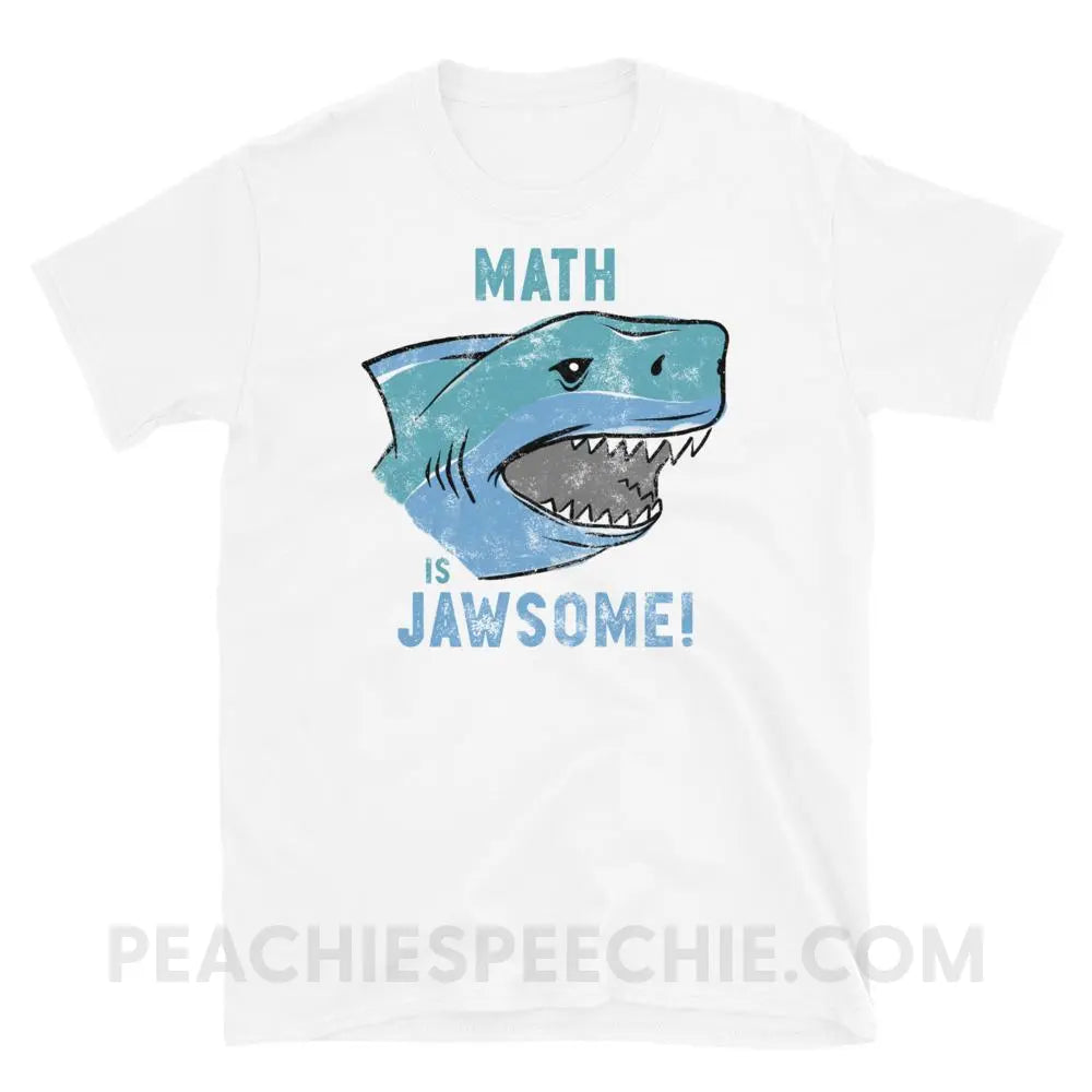 Math is Jawsome Classic Tee - White / S - T-Shirts & Tops peachiespeechie.com