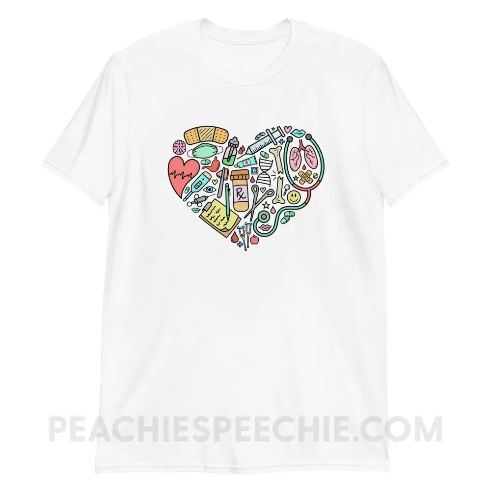 Medical Heart Classic Tee - White / S - T-Shirt peachiespeechie.com
