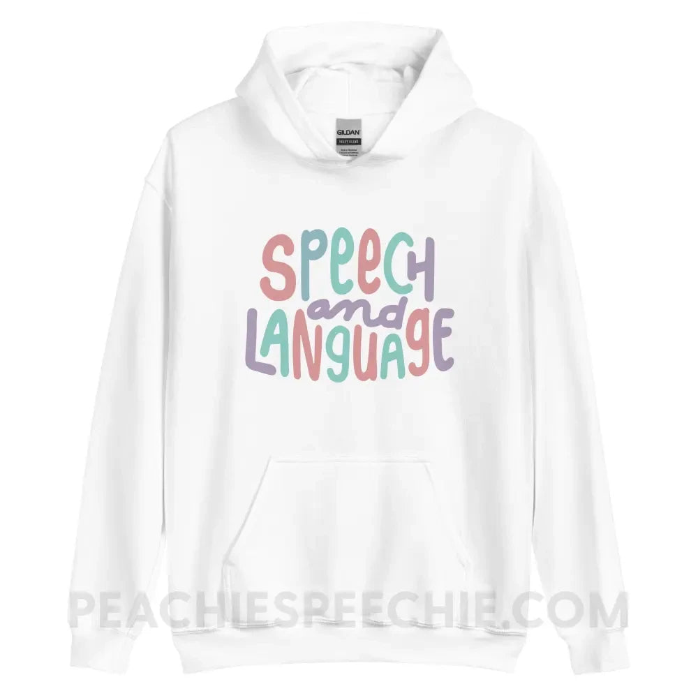 Mellow Speech and Language Classic Hoodie - White / M - peachiespeechie.com