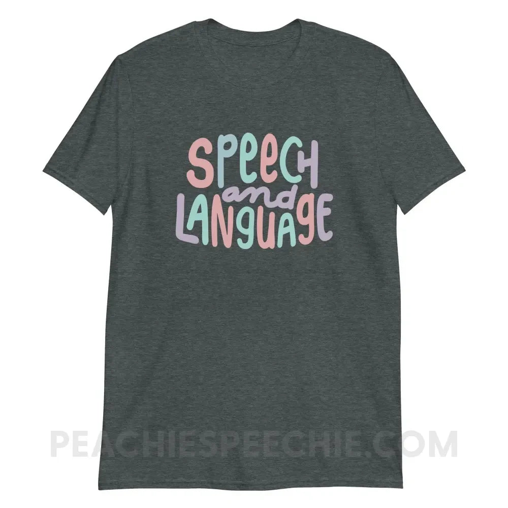 Mellow Speech and Language Classic Tee - Dark Heather / S - T-Shirt peachiespeechie.com