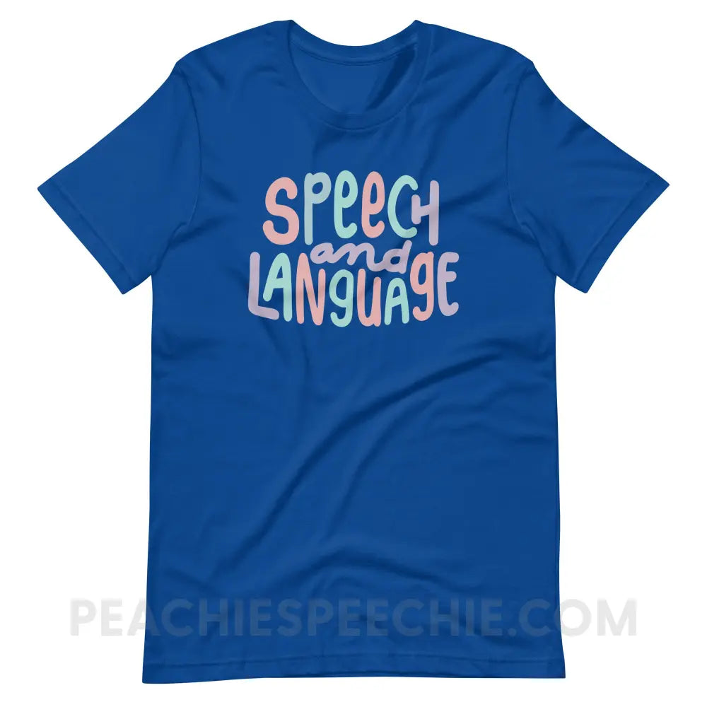 Mellow Speech and Language Premium Soft Tee - True Royal / S T-Shirt peachiespeechie.com