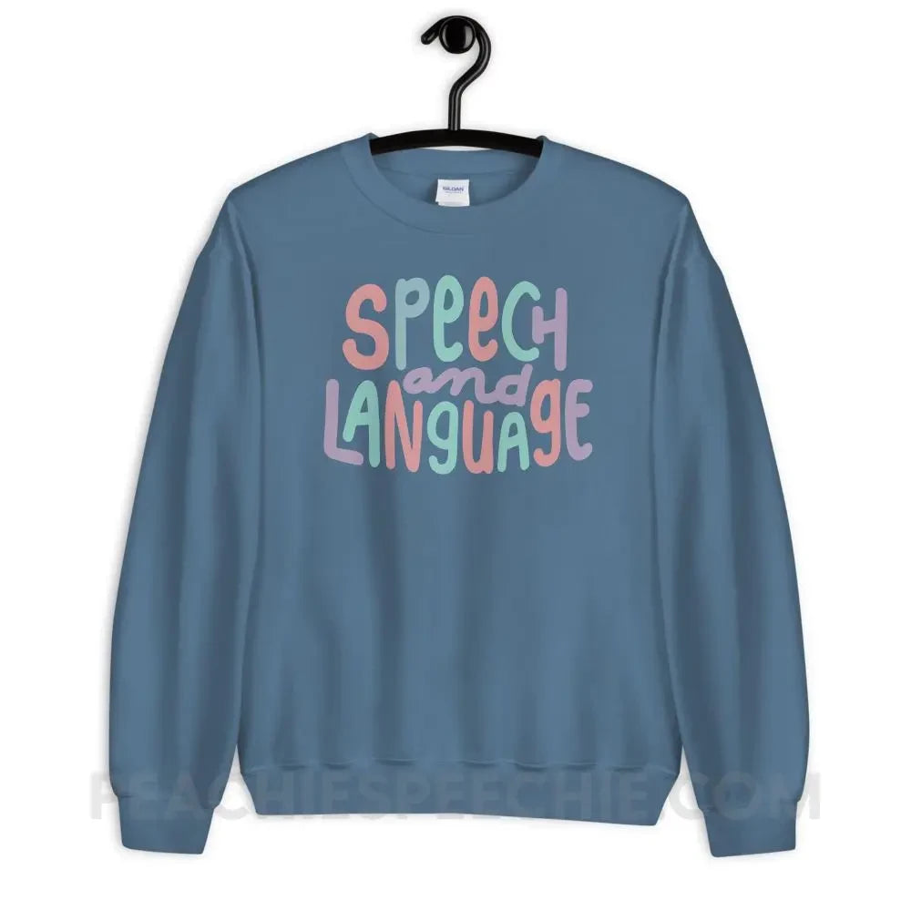 Mellow Speech and Language Classic Sweatshirt - Indigo Blue / S - peachiespeechie.com