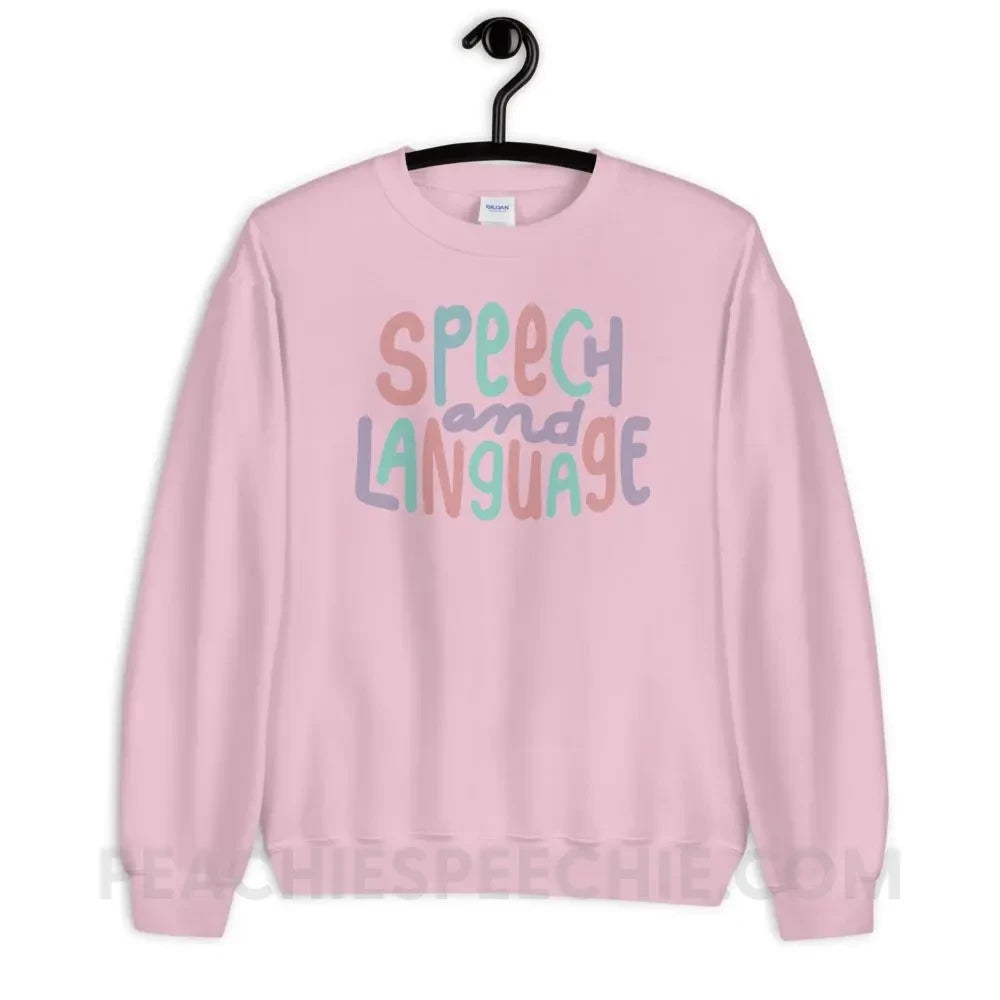 Mellow Speech and Language Classic Sweatshirt - Light Pink / S - peachiespeechie.com