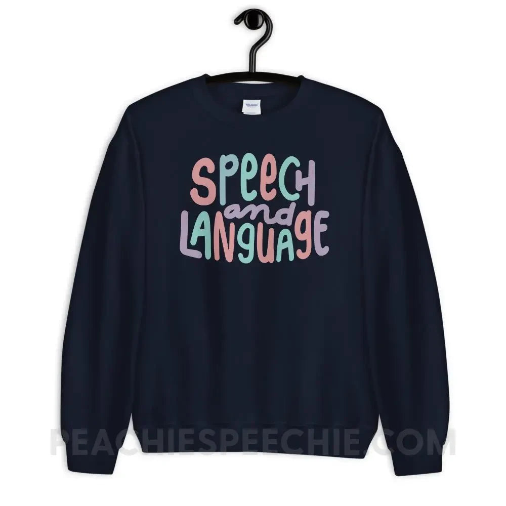 Mellow Speech and Language Classic Sweatshirt - Navy / S - peachiespeechie.com