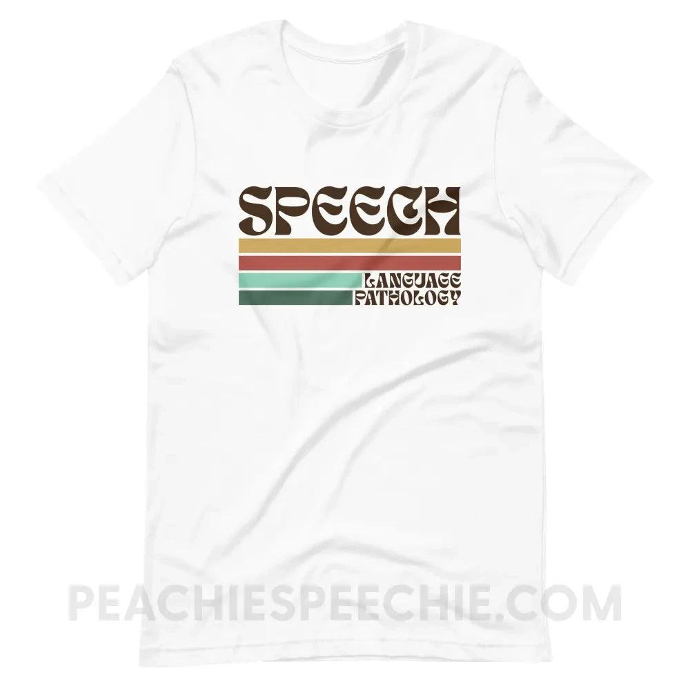 Mellow Stripes Speech Premium Soft Tee - peachiespeechie.com