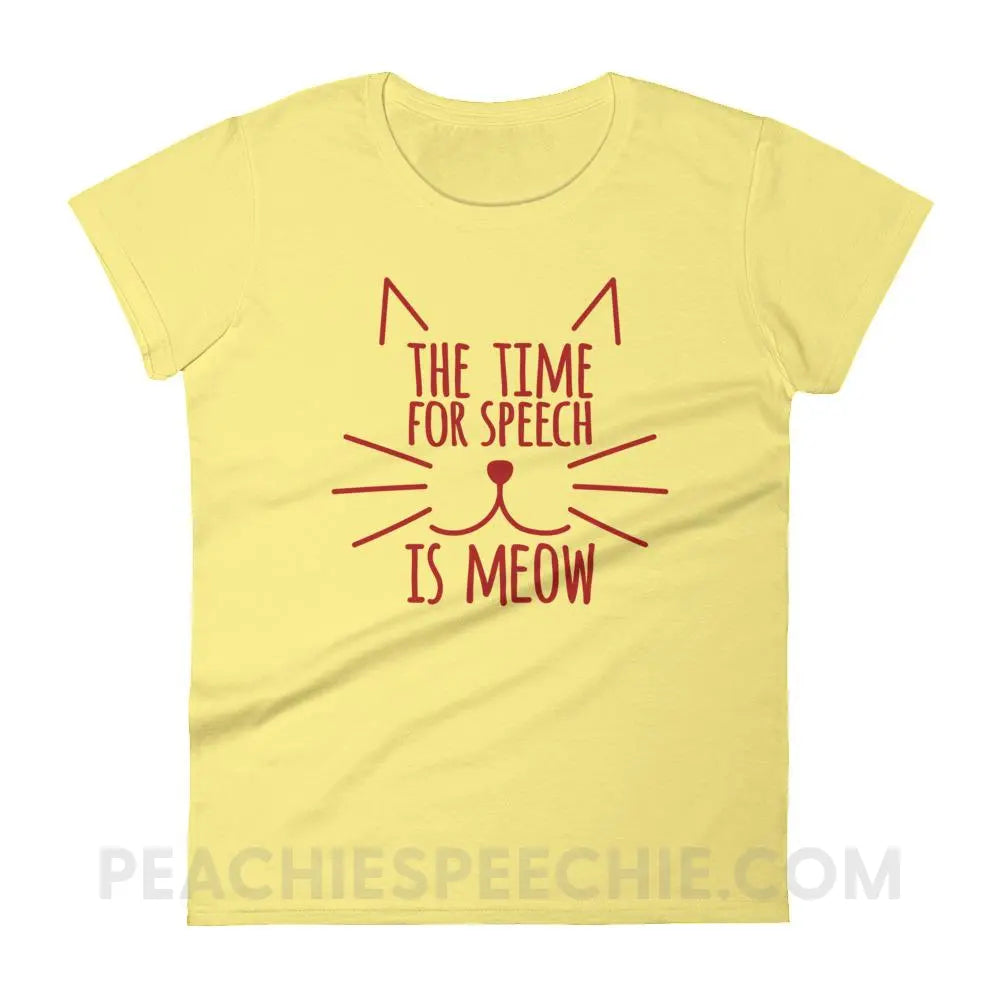 Meow Speech Women’s Trendy Tee - T-Shirts & Tops peachiespeechie.com