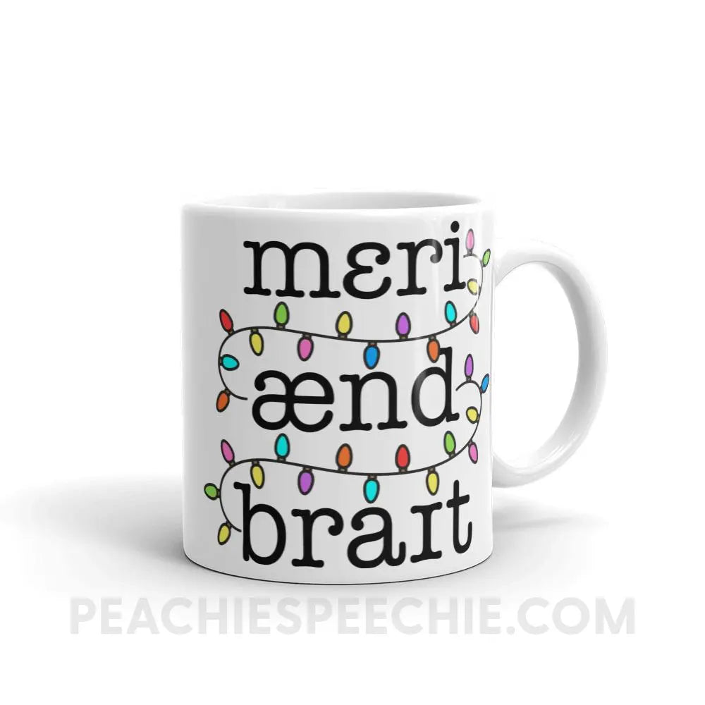 Merry and Bright Coffee Mug - 11oz - Mugs peachiespeechie.com