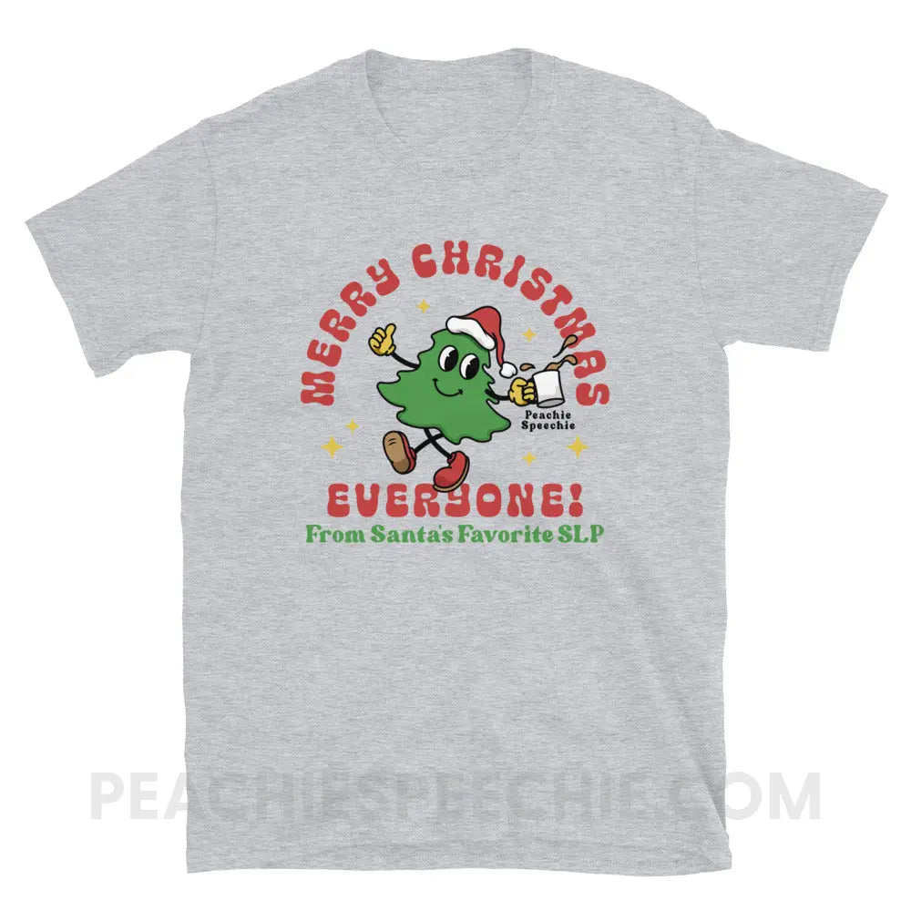 Merry Christmas Tree SLP Classic Tee - Sport Grey / S - T-Shirt peachiespeechie.com