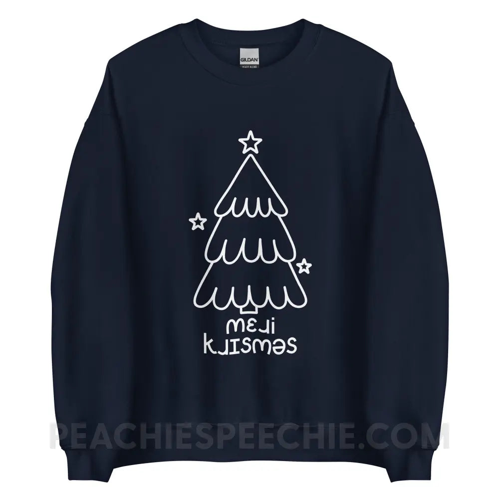 Merry Christmas Tree IPA Classic Sweatshirt - Navy / S peachiespeechie.com