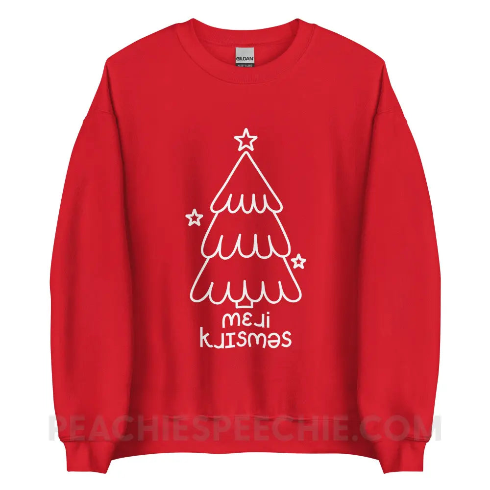 Merry Christmas Tree IPA Classic Sweatshirt - Red / S peachiespeechie.com