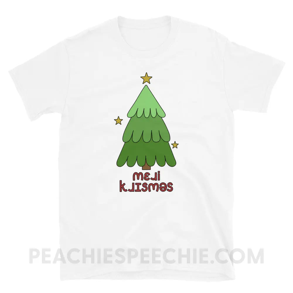 Merry Christmas Tree IPA Classic Tee - White / S - T-Shirt peachiespeechie.com