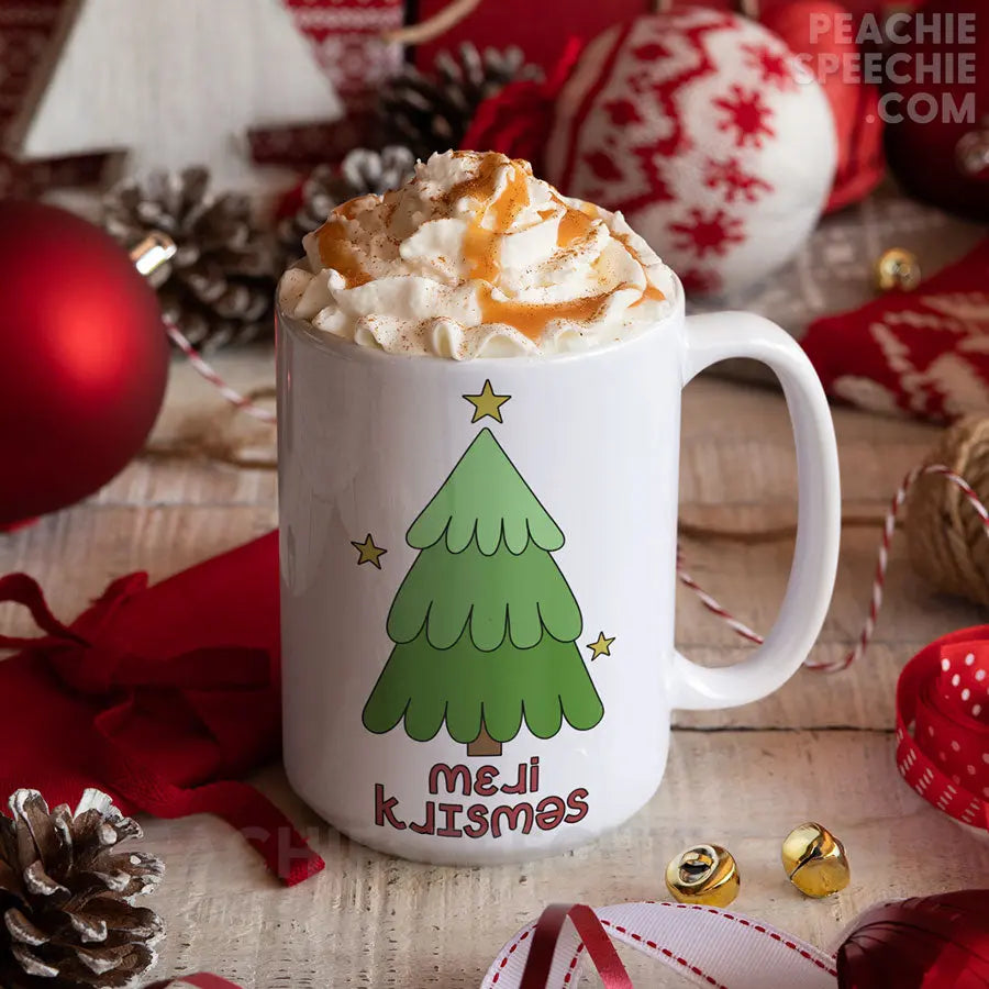 Merry Christmas Tree IPA Coffee Mug - peachiespeechie.com