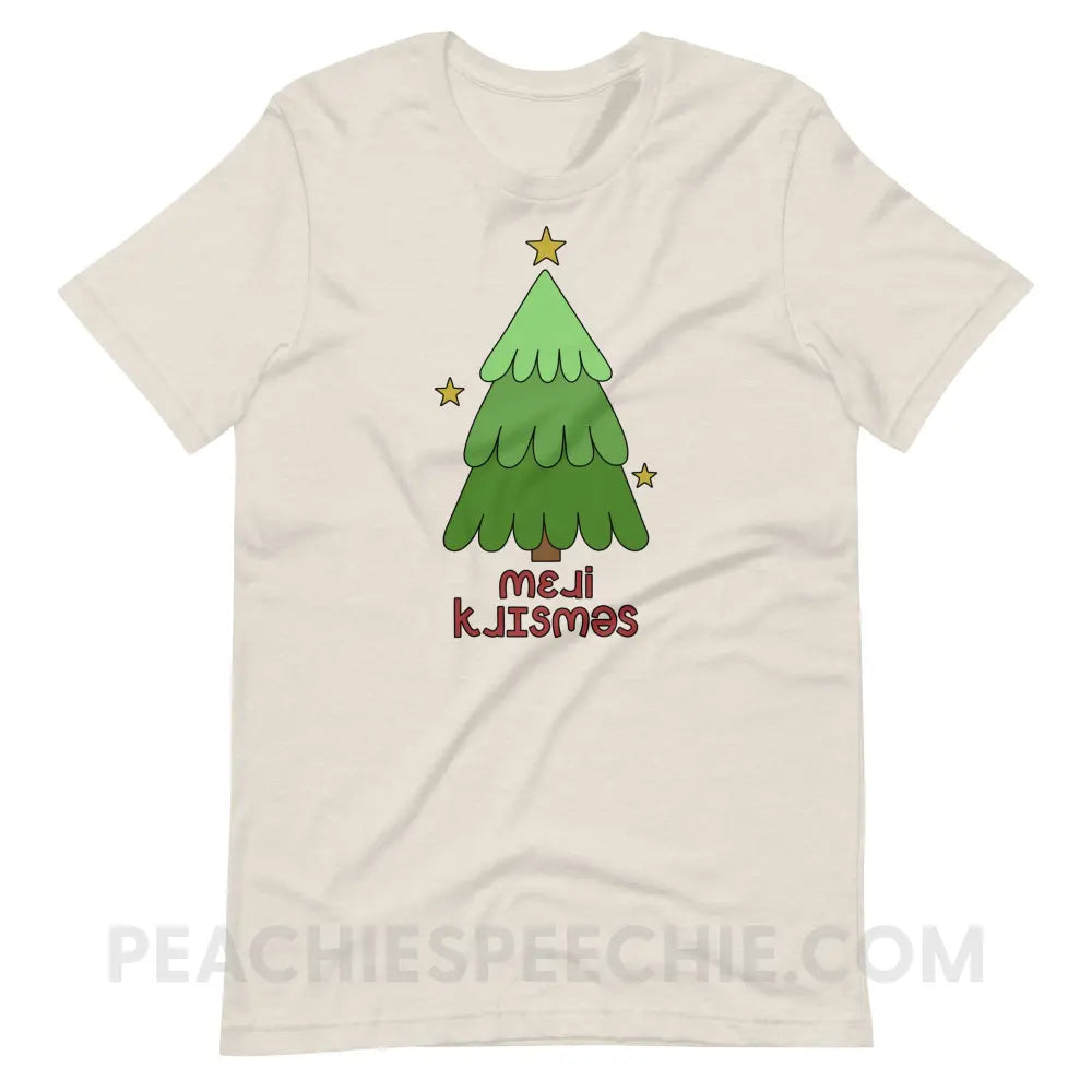 Merry Christmas Tree IPA Premium Soft Tee - Heather Dust / S - T-Shirt peachiespeechie.com