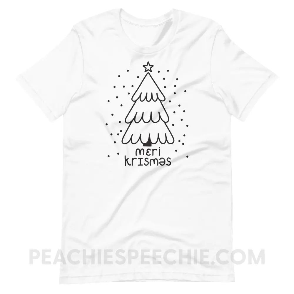 Merry Christmas Tree IPA Premium Soft Tee - White / S - T-Shirt peachiespeechie.com