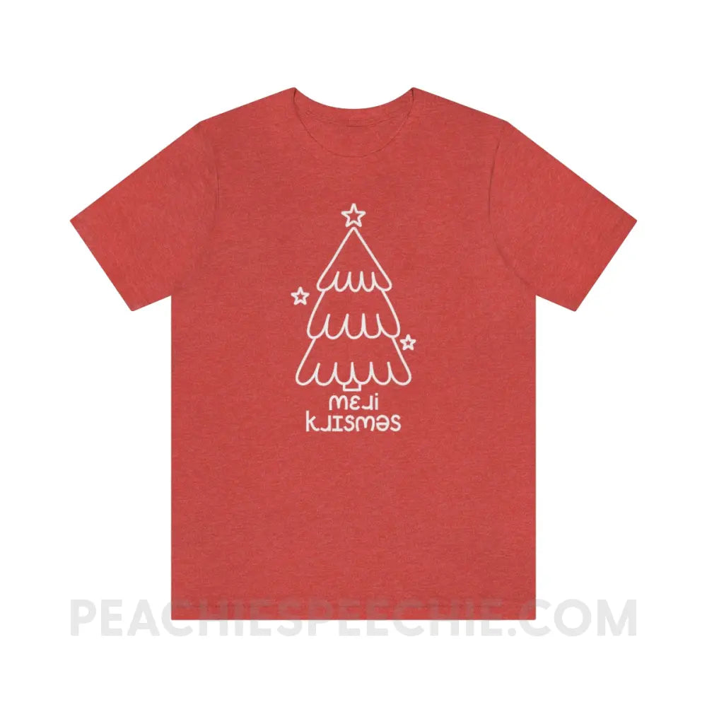 Merry Christmas Tree IPA Premium Soft Tee - Heather Red / S - T-Shirt peachiespeechie.com