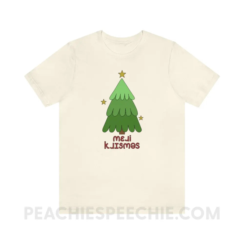 Merry Christmas Tree IPA Premium Soft Tee - Natural / S - T-Shirt peachiespeechie.com