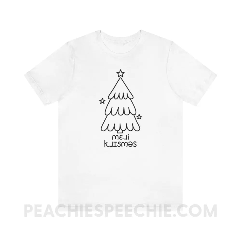 Merry Christmas Tree IPA Premium Soft Tee - White / S - T-Shirt peachiespeechie.com