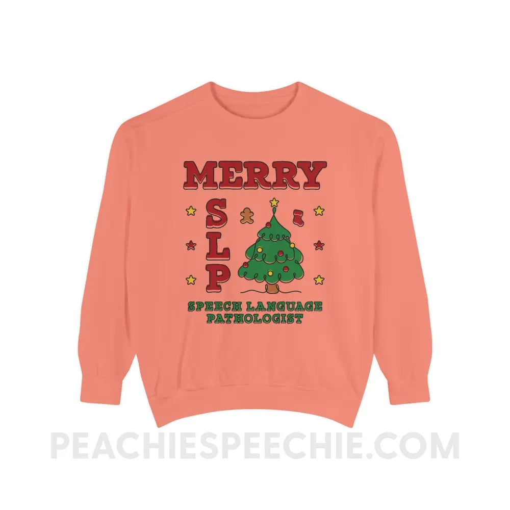 Merry SLP Comfort Colors Crewneck ( + Free Mug) - Terracotta / S - Sweatshirt peachiespeechie.com