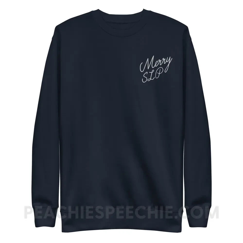 Merry SLP Embroidered Fave Crewneck - Navy Blazer / S - peachiespeechie.com