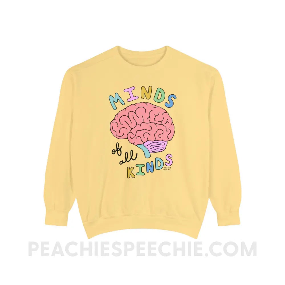 Minds Of All Kinds Comfort Colors Crewneck - Butter / S - Sweatshirt peachiespeechie.com