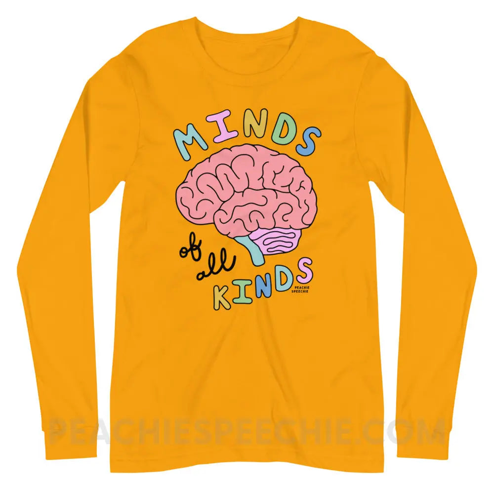 Minds Of All Kinds Premium Long Sleeve - Gold / XS - peachiespeechie.com