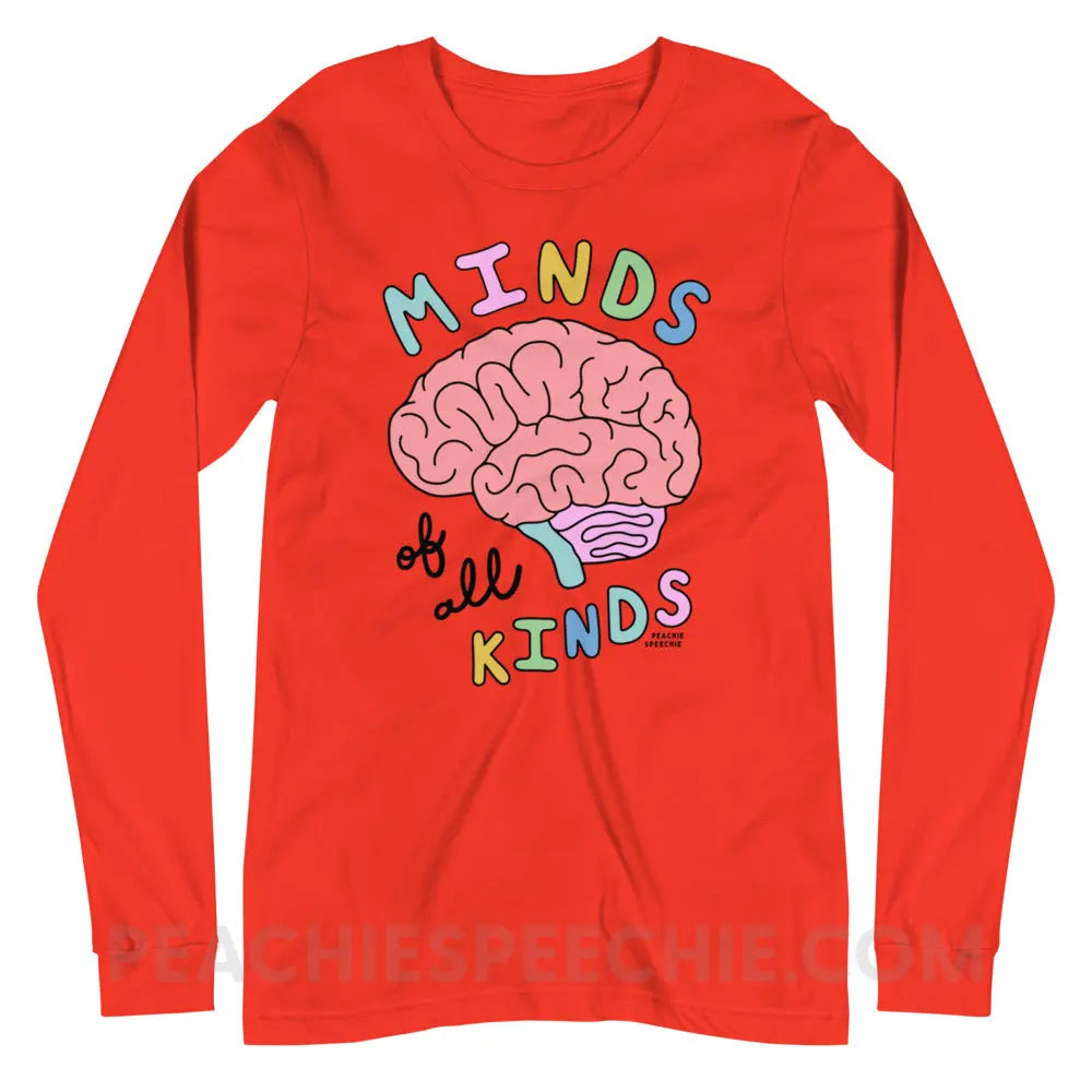 Minds Of All Kinds Premium Long Sleeve - Poppy / XS - peachiespeechie.com