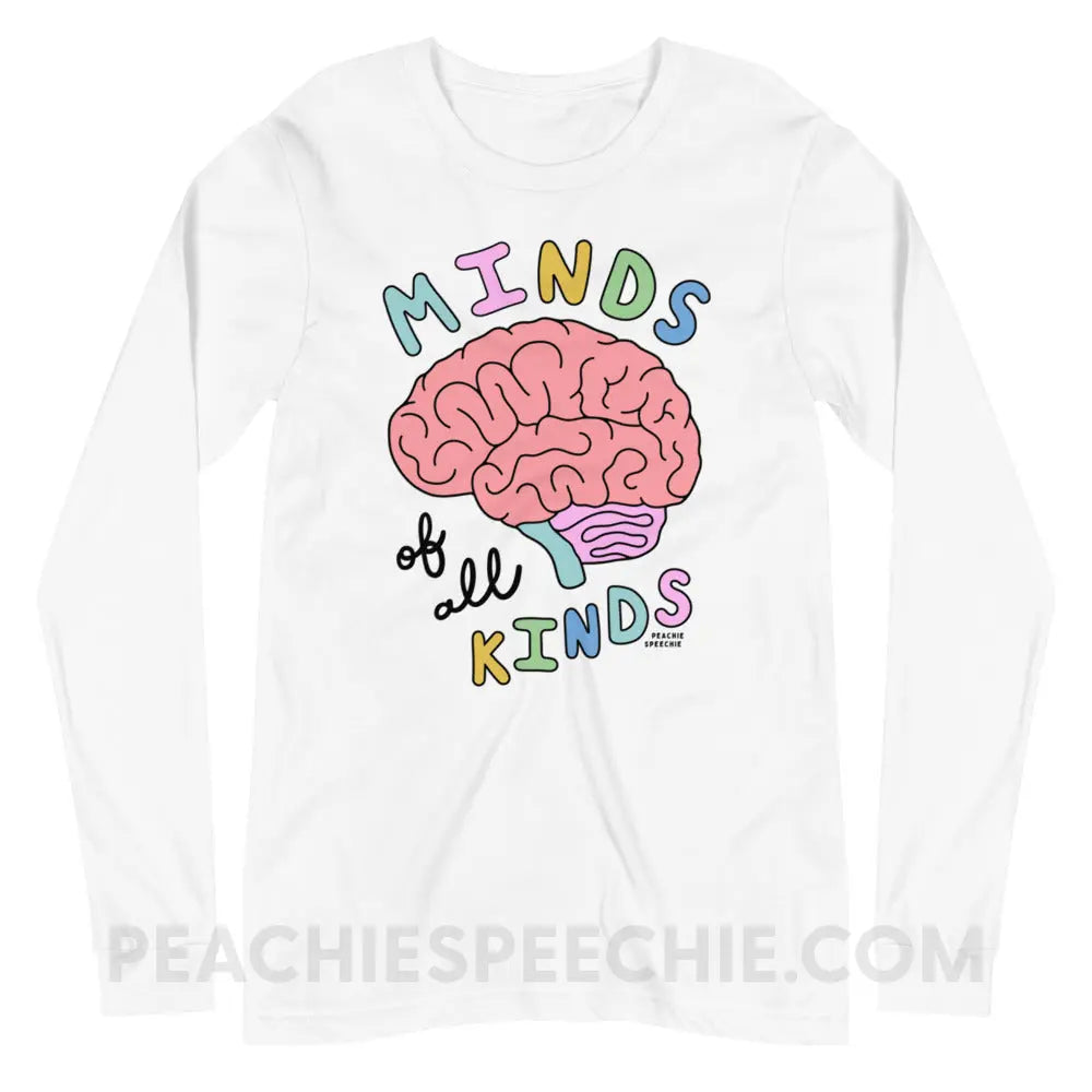 Minds Of All Kinds Premium Long Sleeve - White / XS - peachiespeechie.com