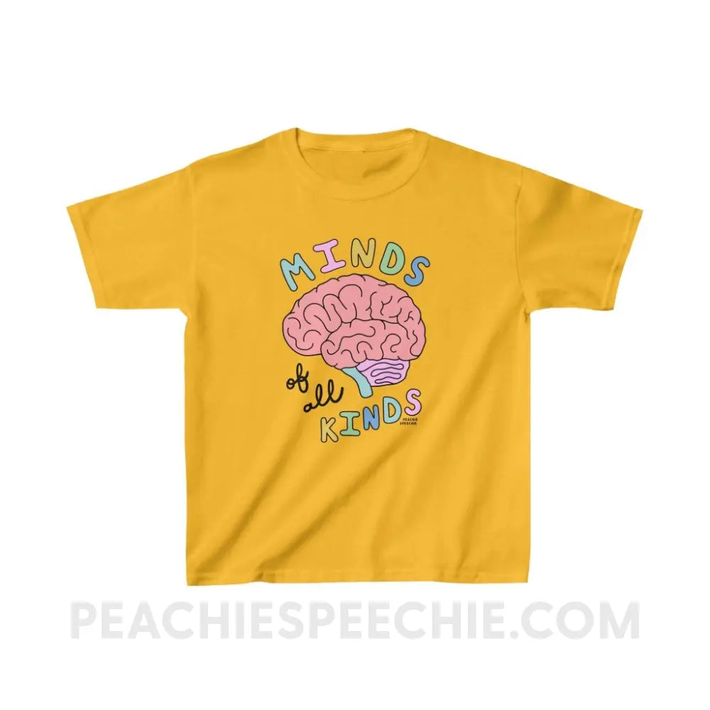 Minds Of All Kinds Youth Tee - Gold / XS - Kids clothes peachiespeechie.com