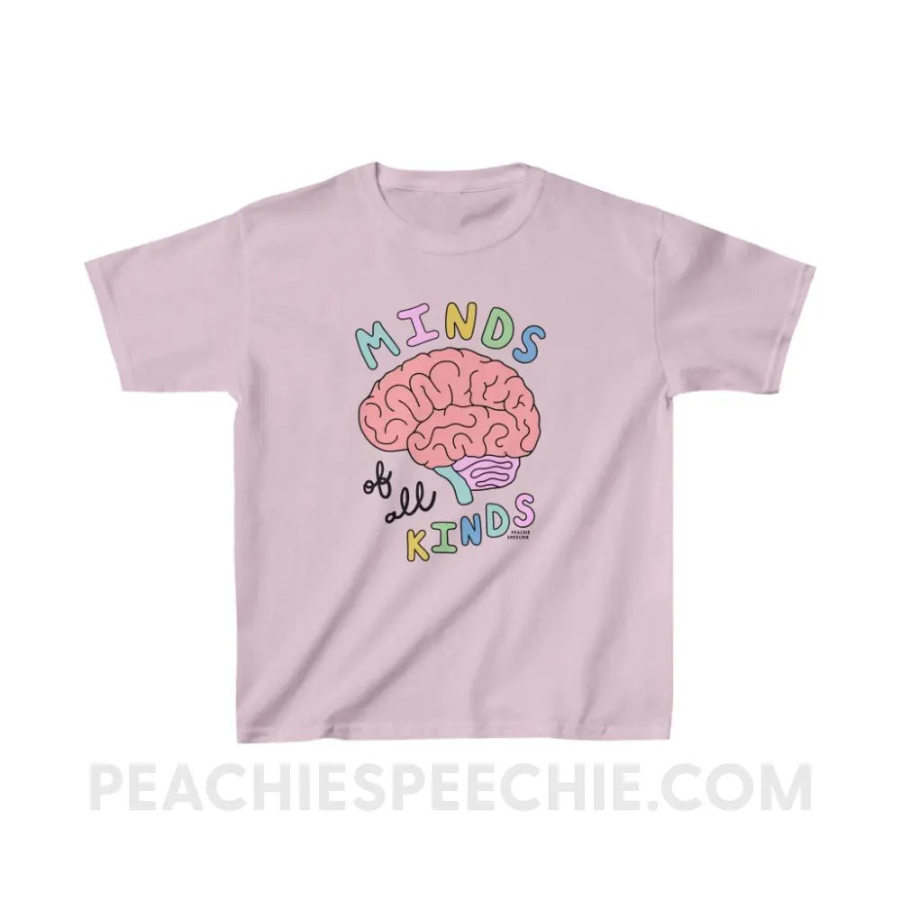 Minds Of All Kinds Youth Tee - Light Pink / XS - Kids clothes peachiespeechie.com