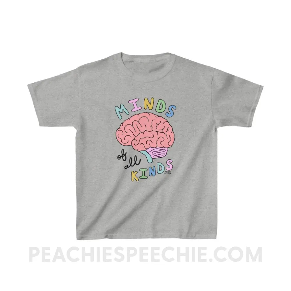 Minds Of All Kinds Youth Tee - Sport Grey / XS - Kids clothes peachiespeechie.com