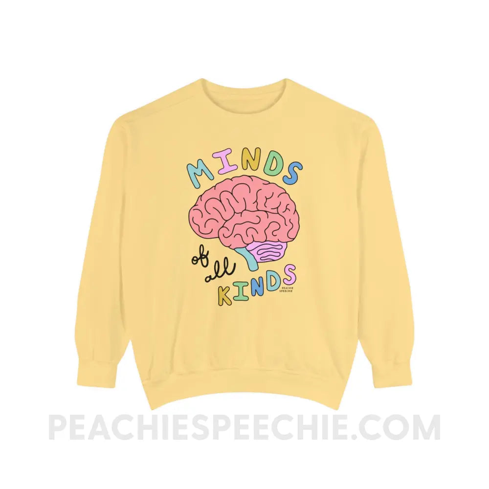 Minds Of All Kinds Comfort Colors Crewneck - Butter / S - Sweatshirt peachiespeechie.com