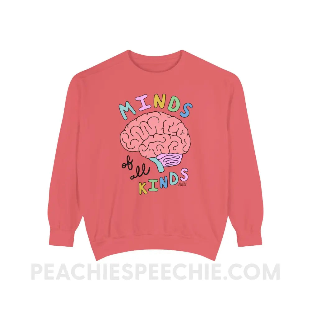 Minds Of All Kinds Comfort Colors Crewneck - Watermelon / S - Sweatshirt peachiespeechie.com