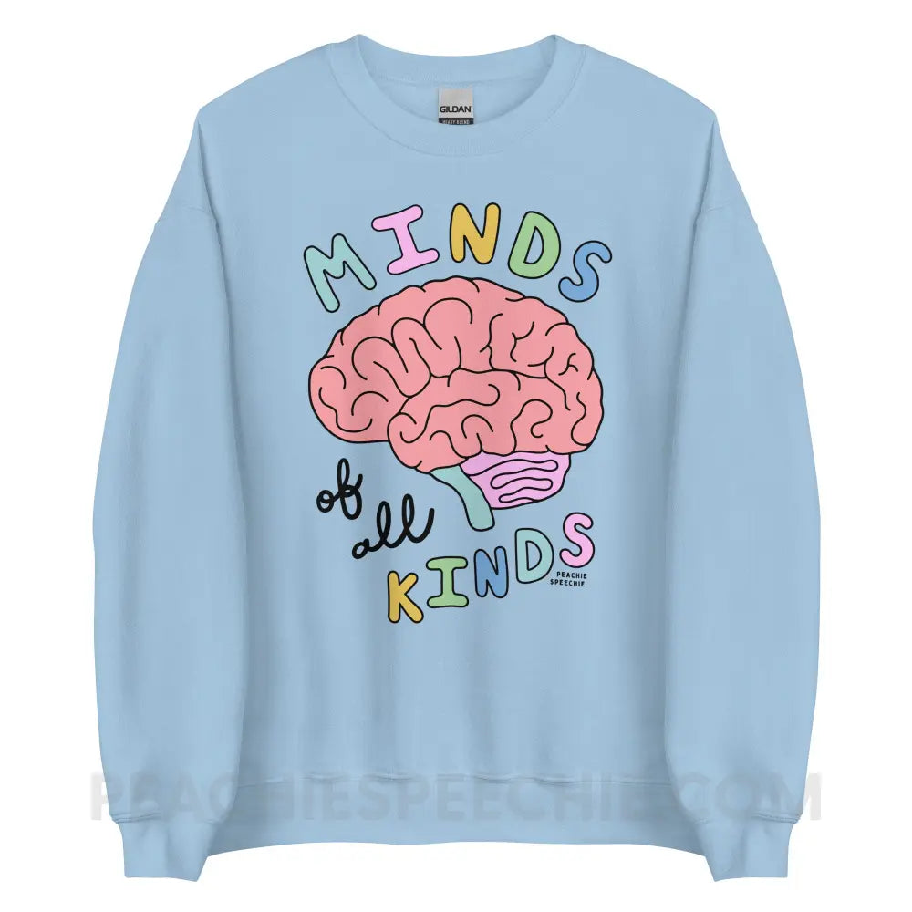 Minds Of All Kinds Classic Sweatshirt - Light Blue / M - peachiespeechie.com