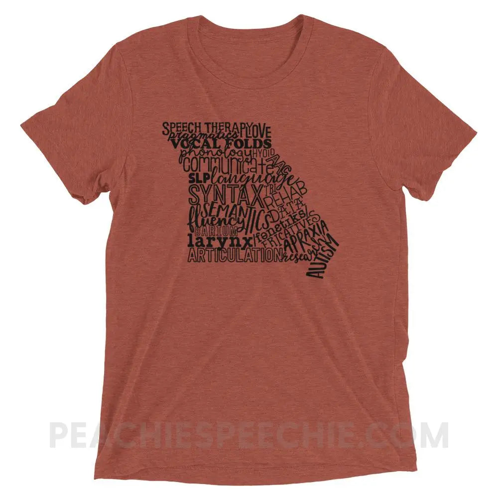 Missouri SLP Tri-Blend Tee - Clay Triblend / XS - T-Shirts & Tops peachiespeechie.com