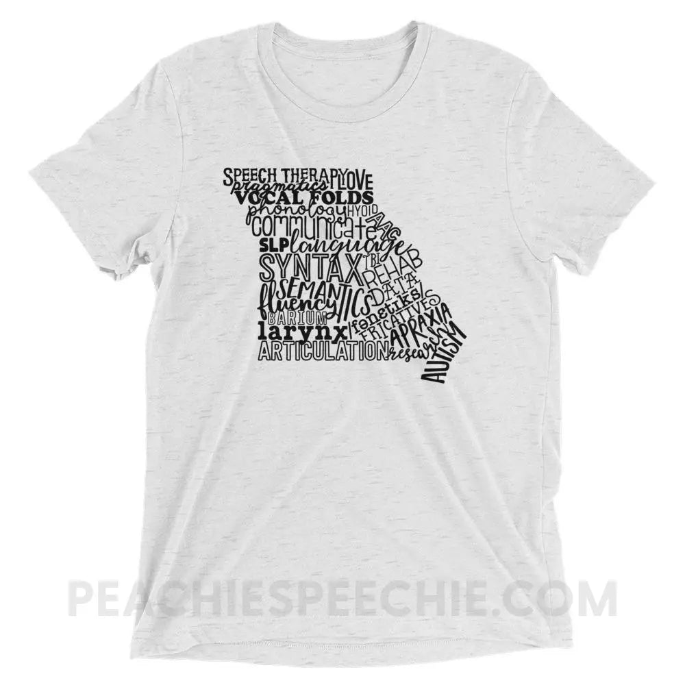 Missouri SLP Tri-Blend Tee - White Fleck Triblend / XS - T-Shirts & Tops peachiespeechie.com