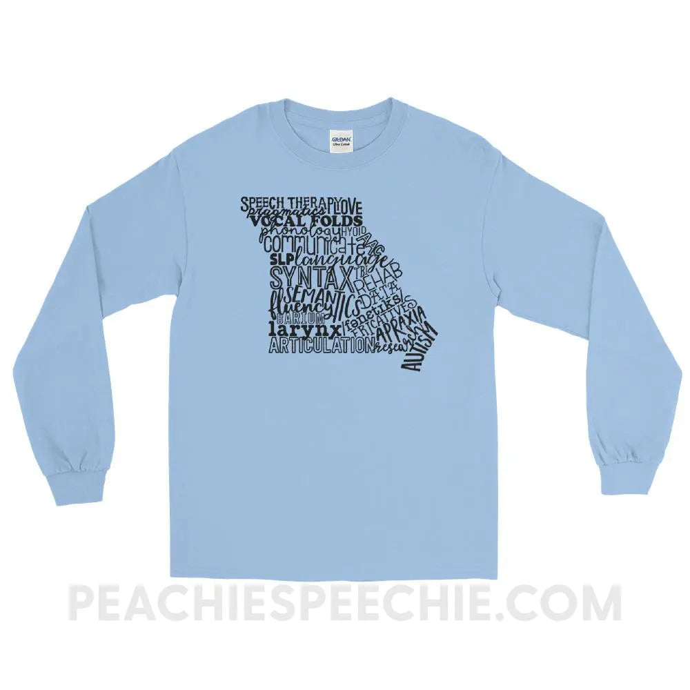 Missouri SLP Long Sleeve Tee - Light Blue / S - T-Shirts & Tops peachiespeechie.com