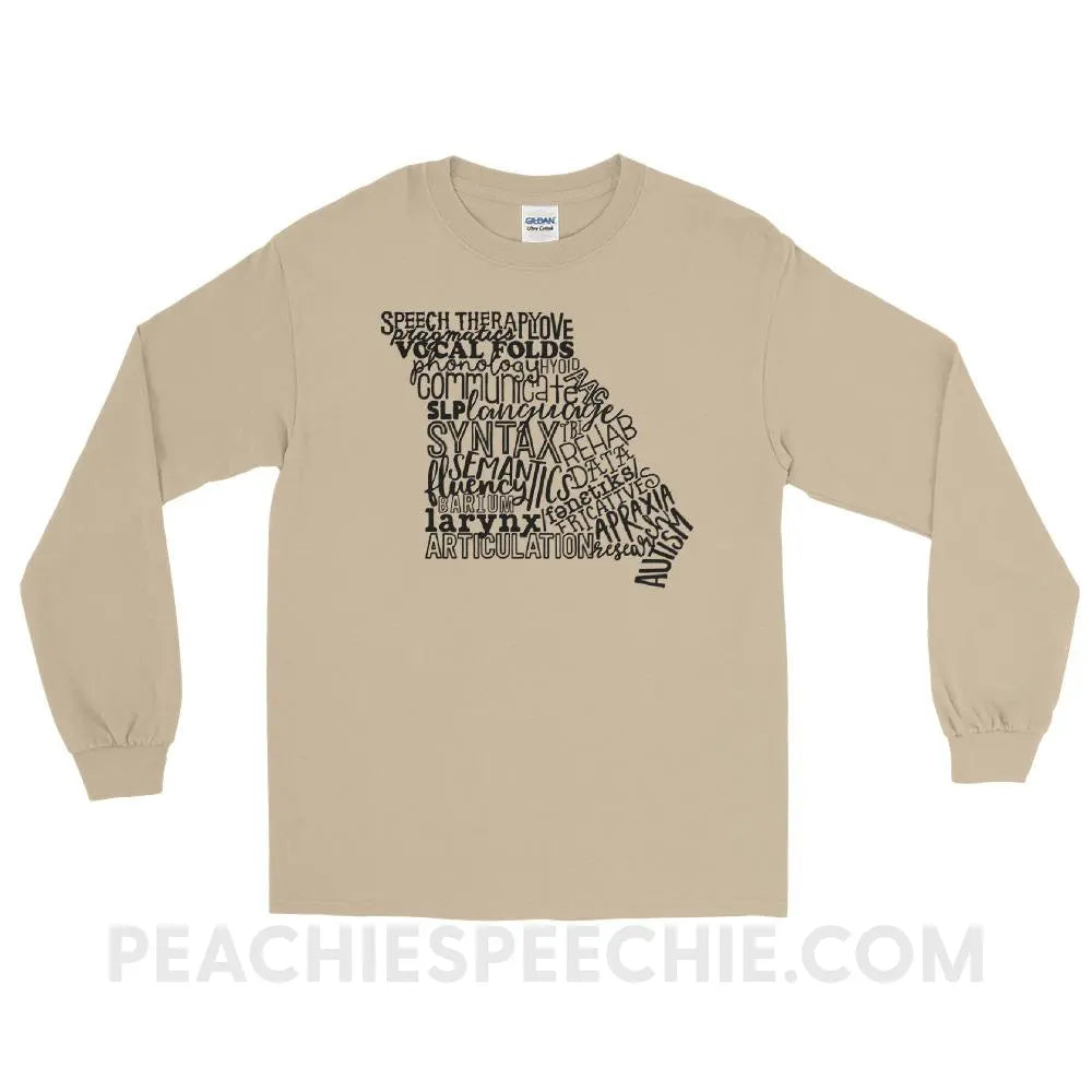 Missouri SLP Long Sleeve Tee - Sand / S - T-Shirts & Tops peachiespeechie.com